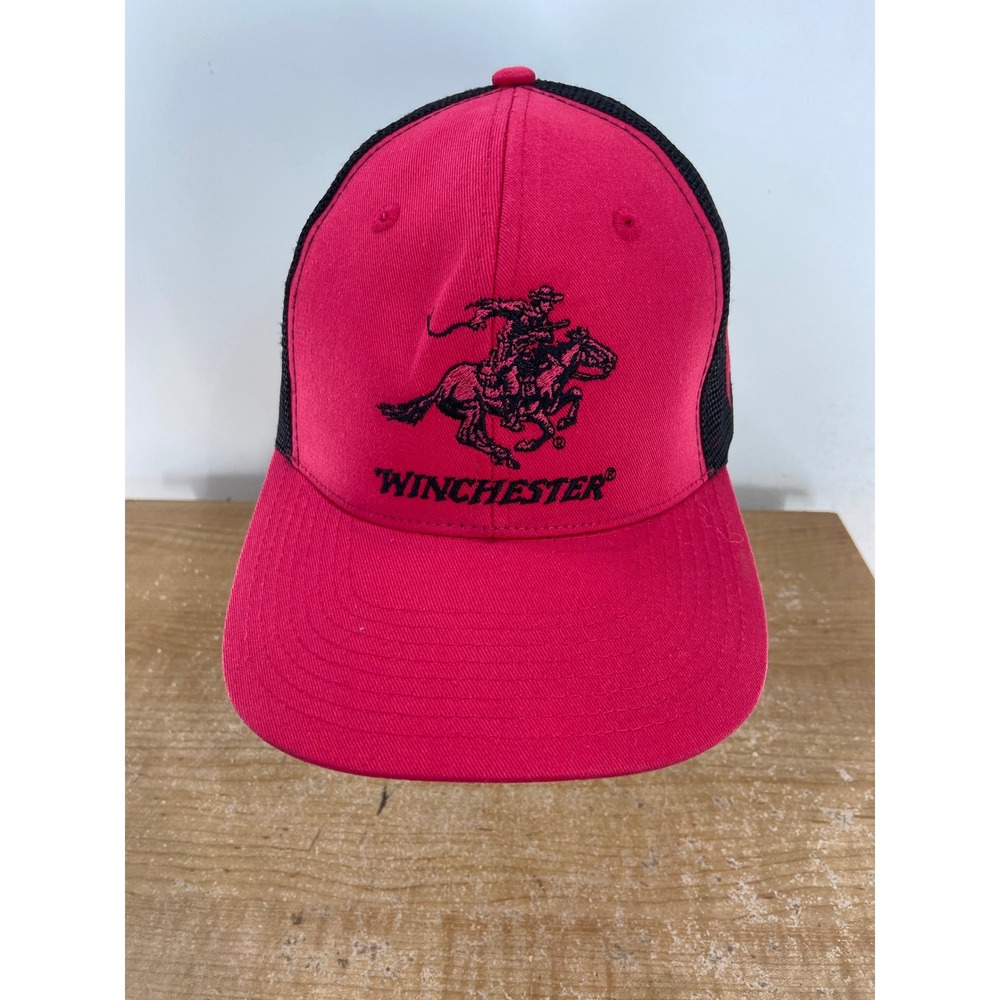 Winchester Pink Black Trucker Hat Snapback Breast Cancer Awareness Horse Logo